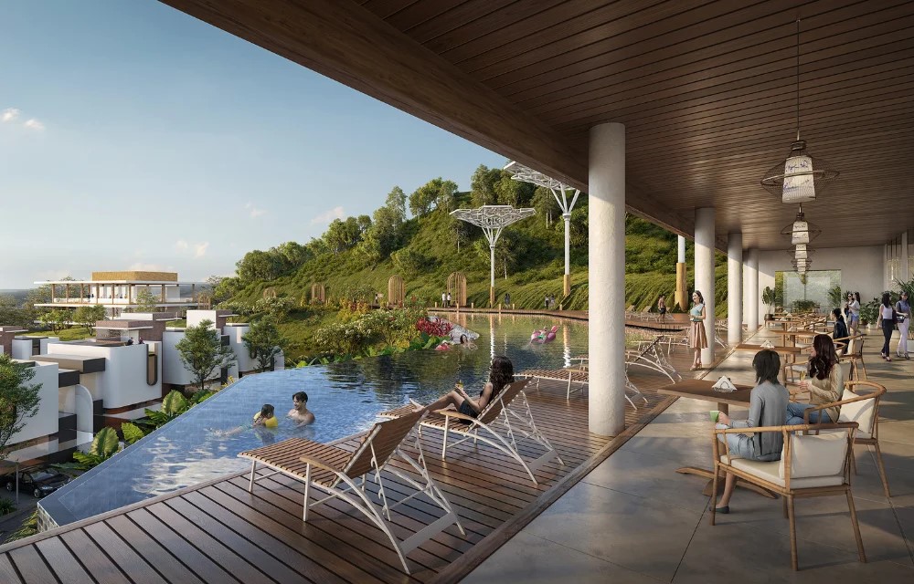 Rumah Resort dengan Kolam Renang View 360° Bandung